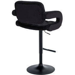 Tabouret de bar Dublin en velours noir
