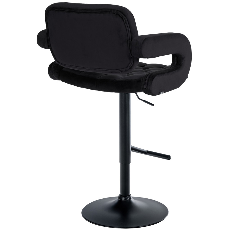 Tabouret de bar Dublin en velours noir