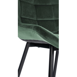Tabouret de bar en velours Weston vert foncé