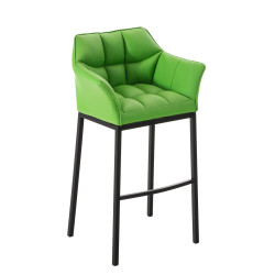 Tabouret de bar Damaso B avec piètement à 4 pieds vert