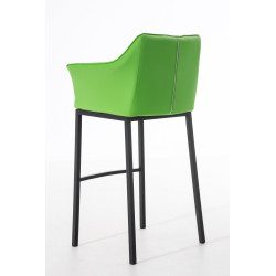 Tabouret de bar Damaso B avec piètement à 4 pieds vert