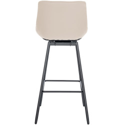 Tabouret de bar pivotant Weston en similicuir crème