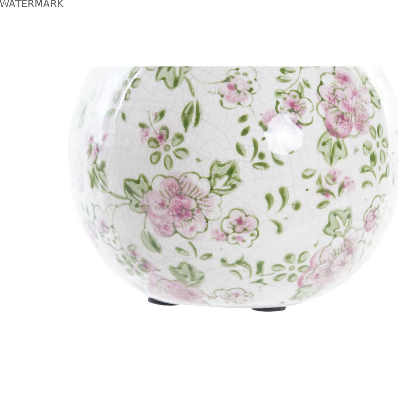 Boule Décorative DKD Home Decor Fleurs Grès (12 x 12 x 12 cm)