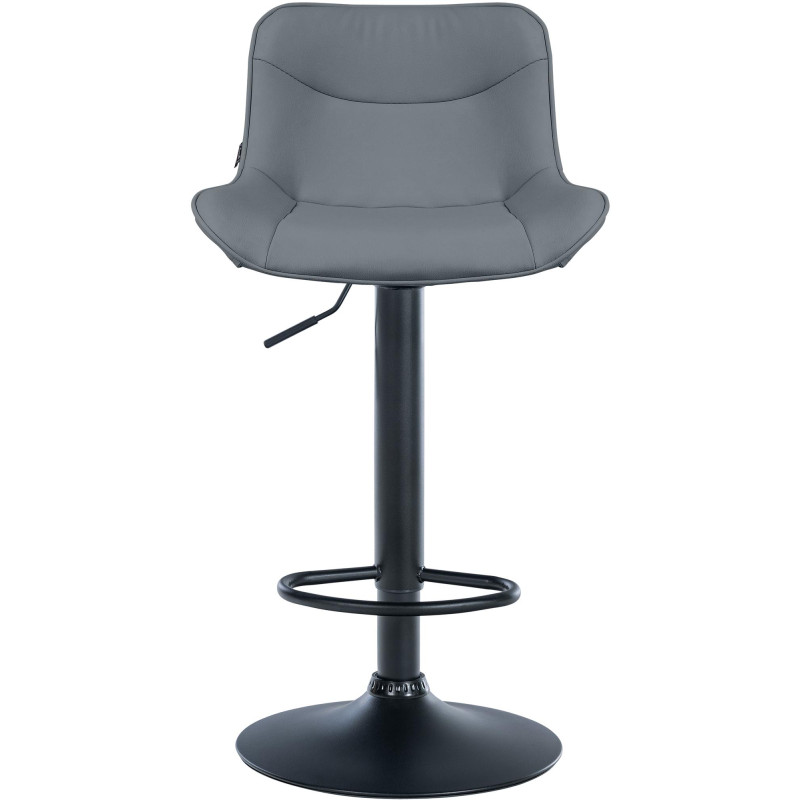 Tabouret de bar Vonore simili cuir gris