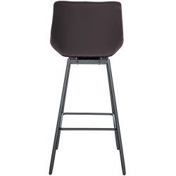 Tabouret de bar pivotant Weston en similicuir brun