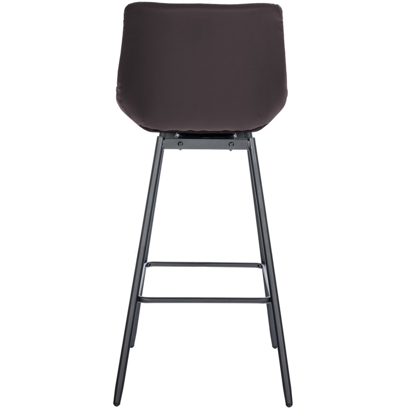 Tabouret de bar pivotant Weston en similicuir brun
