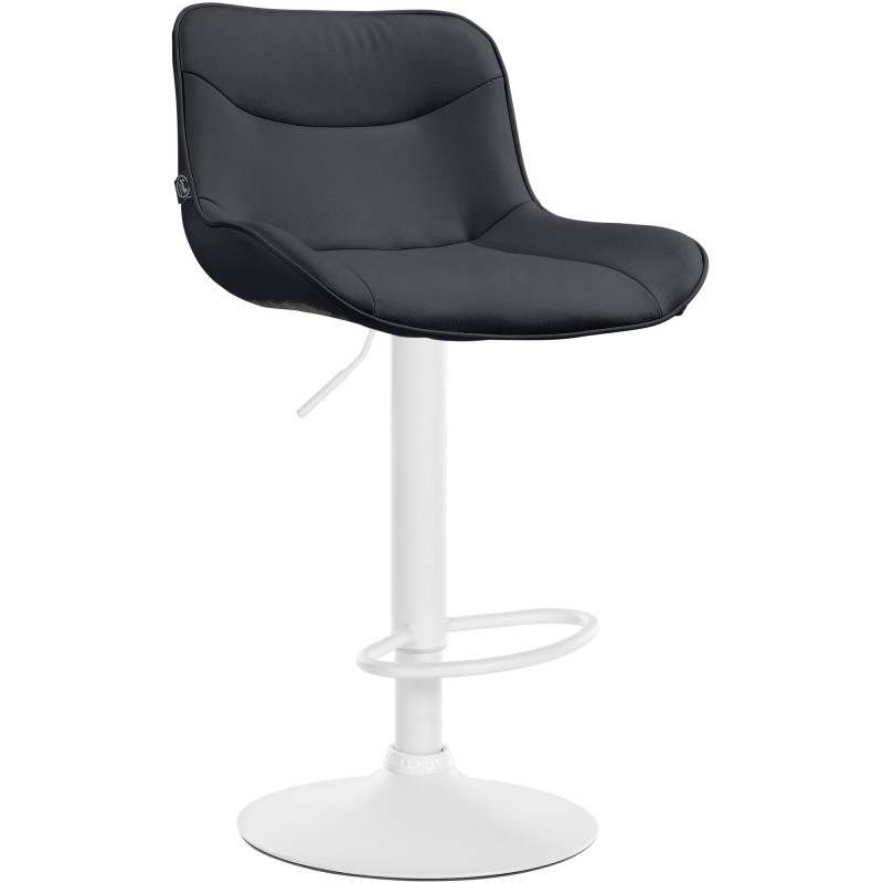 Tabouret de bar Vonore, similicuir noir
