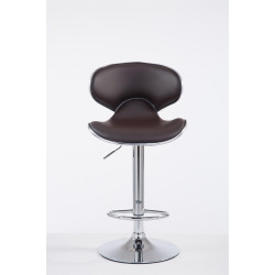 Tabouret de bar chromé Las Vegas V2 brun