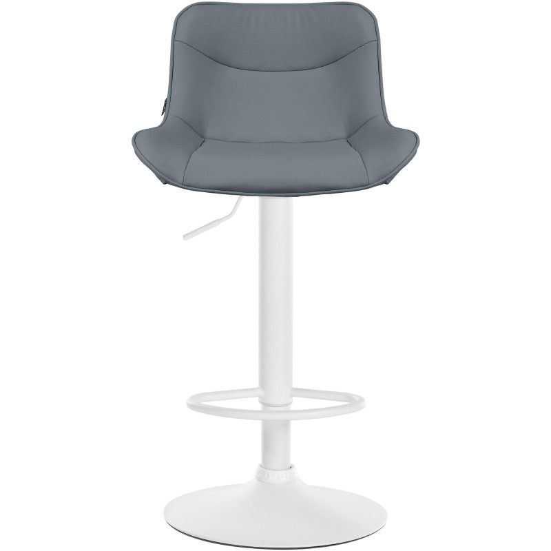 Tabouret de bar Vonore, similicuir gris