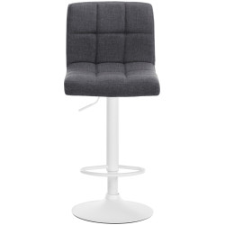 Lot de 2 tabourets de bar Calma en tissu gris clair