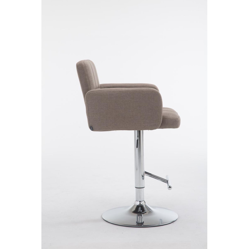 Tabouret de bar Los Angeles, tissu C taupe