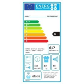 Seche-linge a condensation CANDY CSE C9DBEB-47 Smart - 9 kg - Classe B - Connecté - Noir