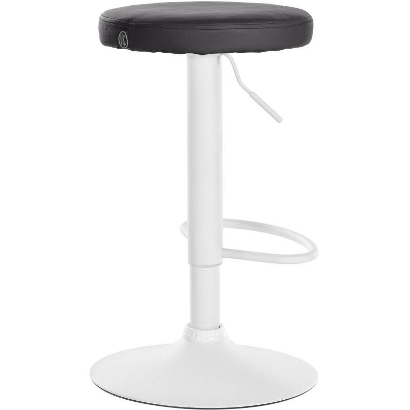 Lot de 2 tabourets de bar Ponte simili cuir blanc noir