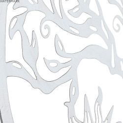 Décoration murale DKD Home Decor 100 x 1 x 100 cm Noir Blanc Indien (2 Unités)