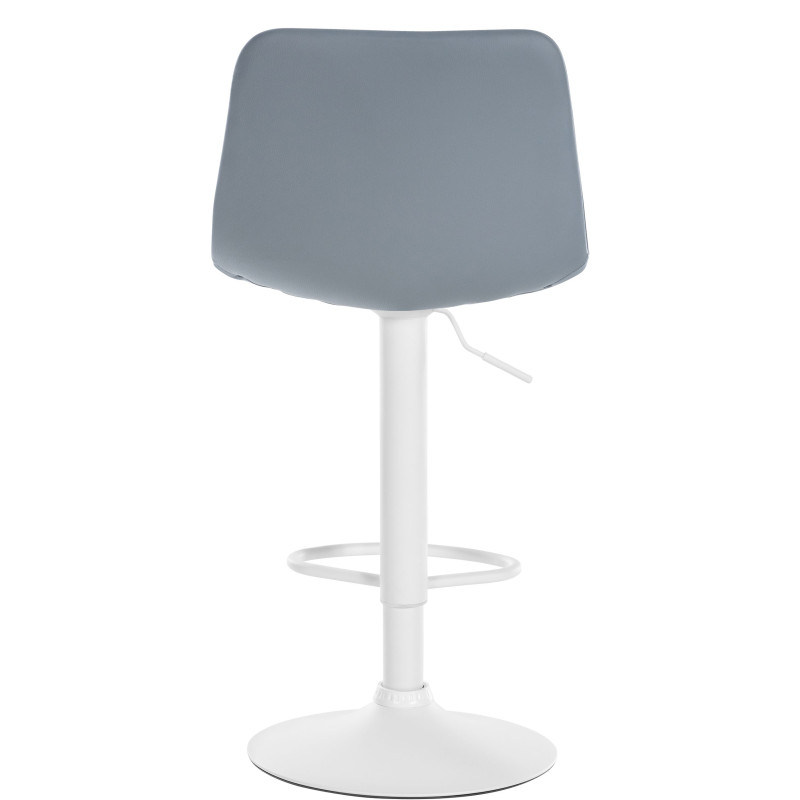 Lot de 2 tabourets de bar Divo, simili cuir gris