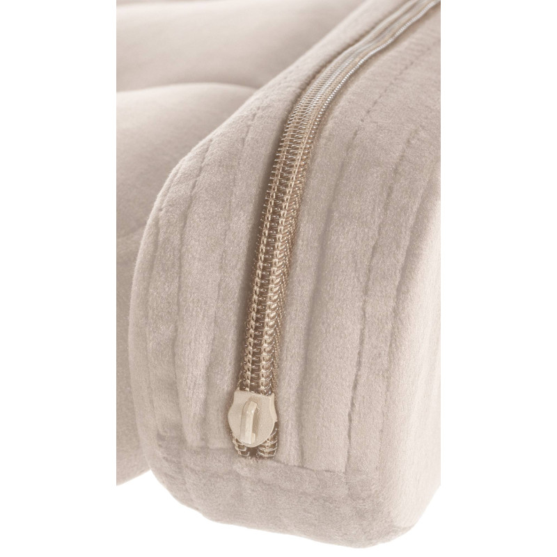 Sgabello da bar cromato in velluto crema Dublino