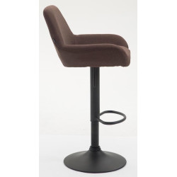 Tabouret de bar Braga, tissu B brun