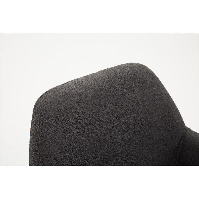 Tabouret de bar Braga, tissu B gris foncé