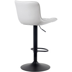 Lot de 2 tabourets de bar Linus en cuir artificiel blanc