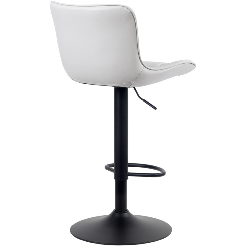 Lot de 2 tabourets de bar Linus en cuir artificiel blanc