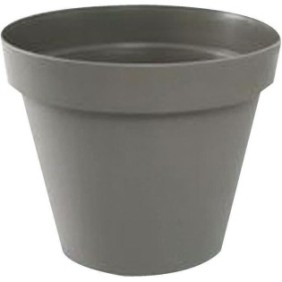 EDA Pot de fleur rond Toscane - Ш 30 x H 26 cm - 10 L - Taupe