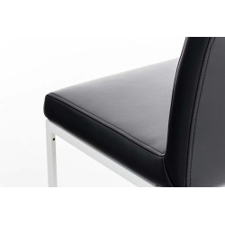 Tabouret de bar Panama W en similicuir brun