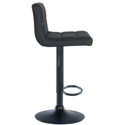 Tabouret de bar Feni, simili cuir noir