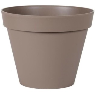 EDA Pot de fleur rond Toscane - Ш 40 x H 32 cm - 23 L - Taupe