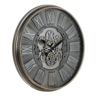 Horloge Murale Gris Verre Fer 69,5 x 9 x 69,5 cm (3 Unités)