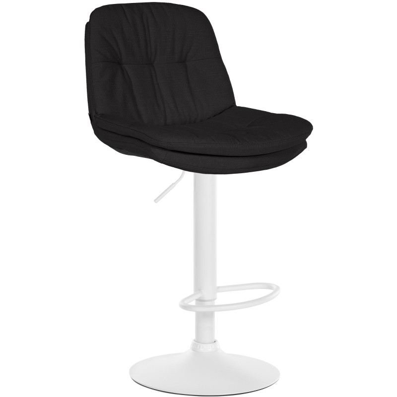 Tabouret de bar Laurel en tissu noir
