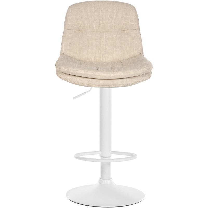 Tabouret de bar Laurel en tissu crème
