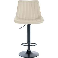 Tabouret de bar Toni simili cuir crème