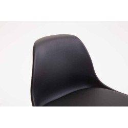 Tabouret de bar Kiel en similicuir noir