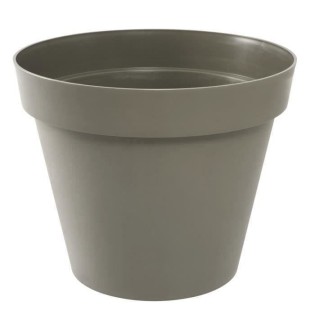 EDA Pot de fleur rond Toscane - Ш 60 x H 47 cm - 76 L - Taupe