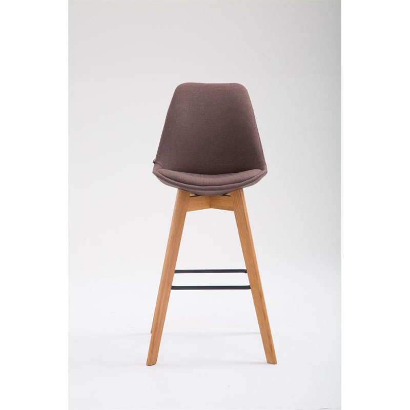 Tabouret de bar Metz en tissu Natura brun