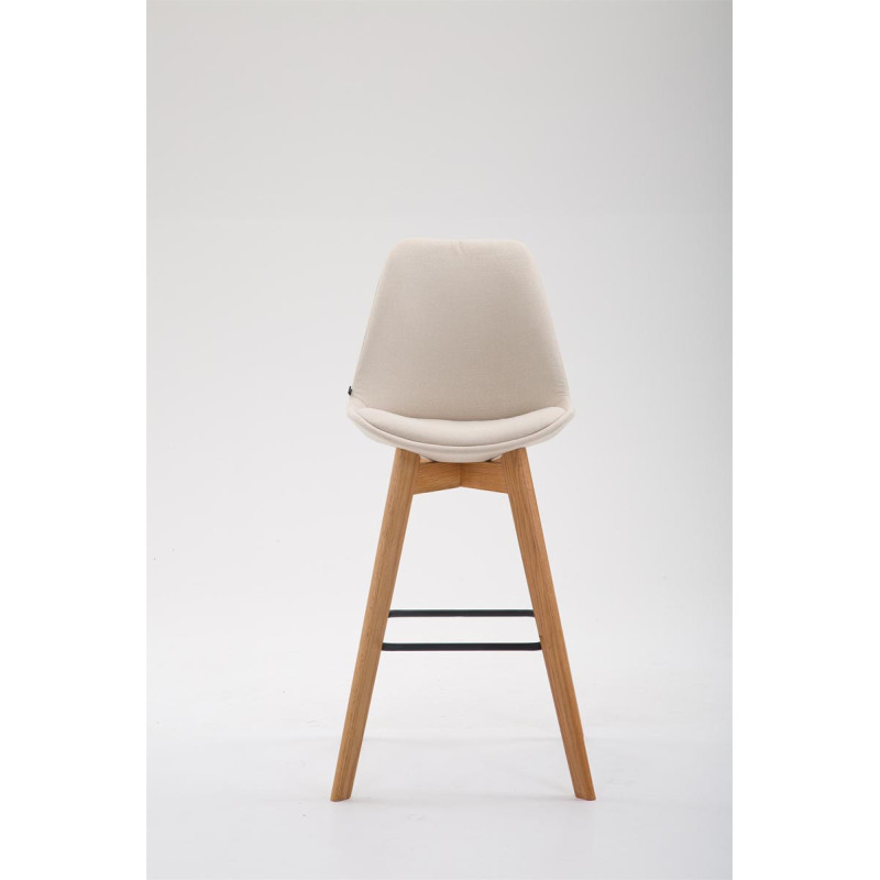 Tabouret de bar Metz en tissu Natura crème