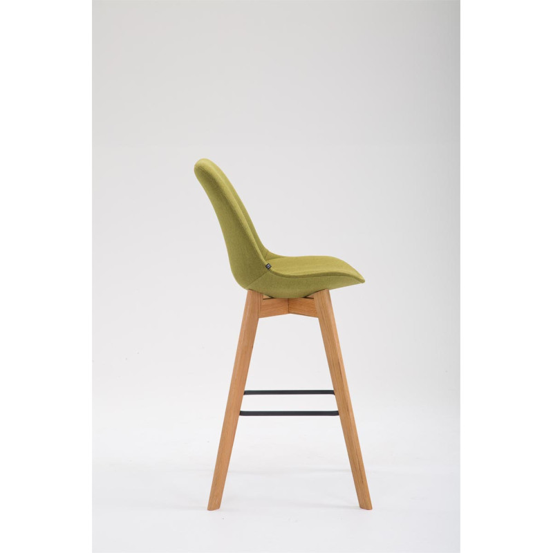 Tabouret de bar Metz en tissu Natura vert