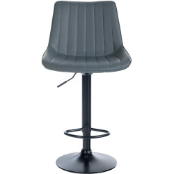 Tabouret de bar Toni simili cuir gris