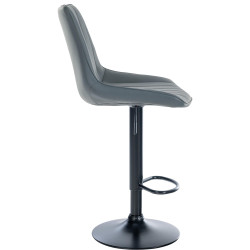 Tabouret de bar Toni simili cuir gris