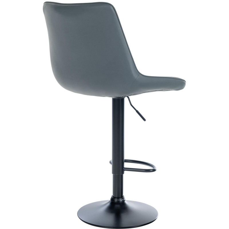 Tabouret de bar Toni simili cuir gris