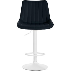 Tabouret de bar Toni en cuir artificiel noir