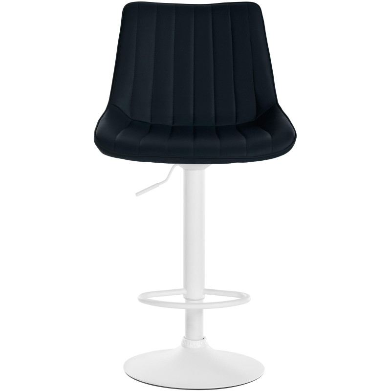 Tabouret de bar Toni en cuir artificiel noir