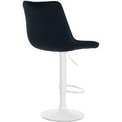 Tabouret de bar Toni en cuir artificiel noir