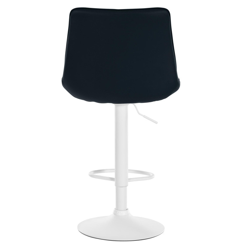 Tabouret de bar Toni en cuir artificiel noir