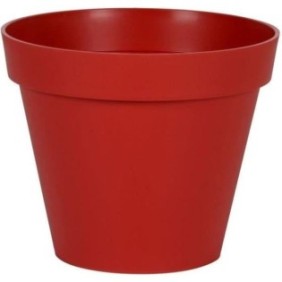 EDA Pot de fleur rond Toscane - Ш 40 x H 32 cm - 23 L - Rouge rubis