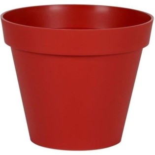 EDA Pot de fleur rond Toscane - Ш 40 x H 32 cm - 23 L - Rouge rubis