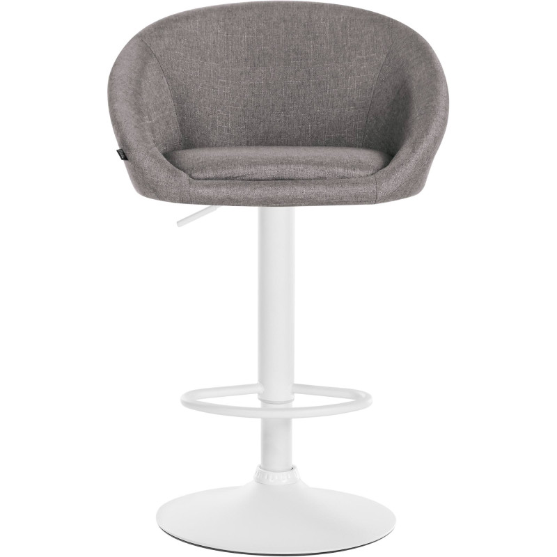 Tabouret de bar Davie en tissu gris clair