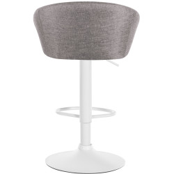 Tabouret de bar Davie en tissu gris clair