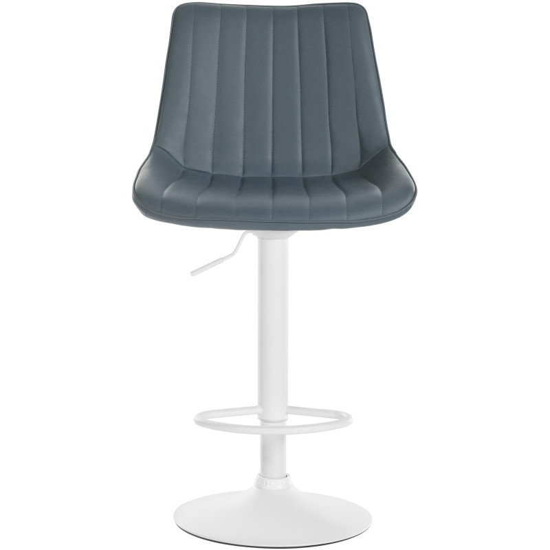 Tabouret de bar Toni en cuir artificiel gris