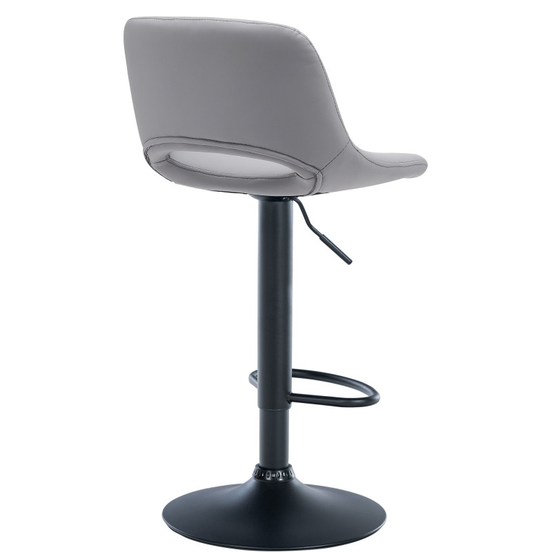Tabouret de bar Camden, similicuir gris